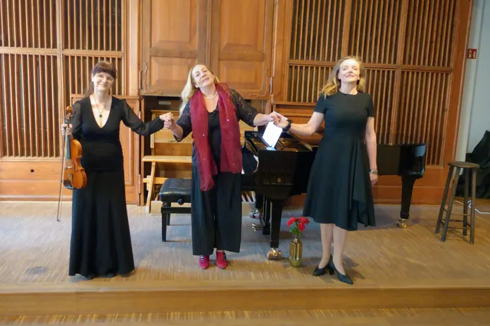 Taking a bow after the concert